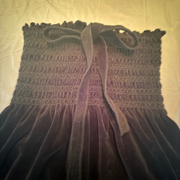 Juicy Couture Y2K Vintage Black Velour Strapless/Halter Dress/Coverup Size P/XS - Picture 4 of 9